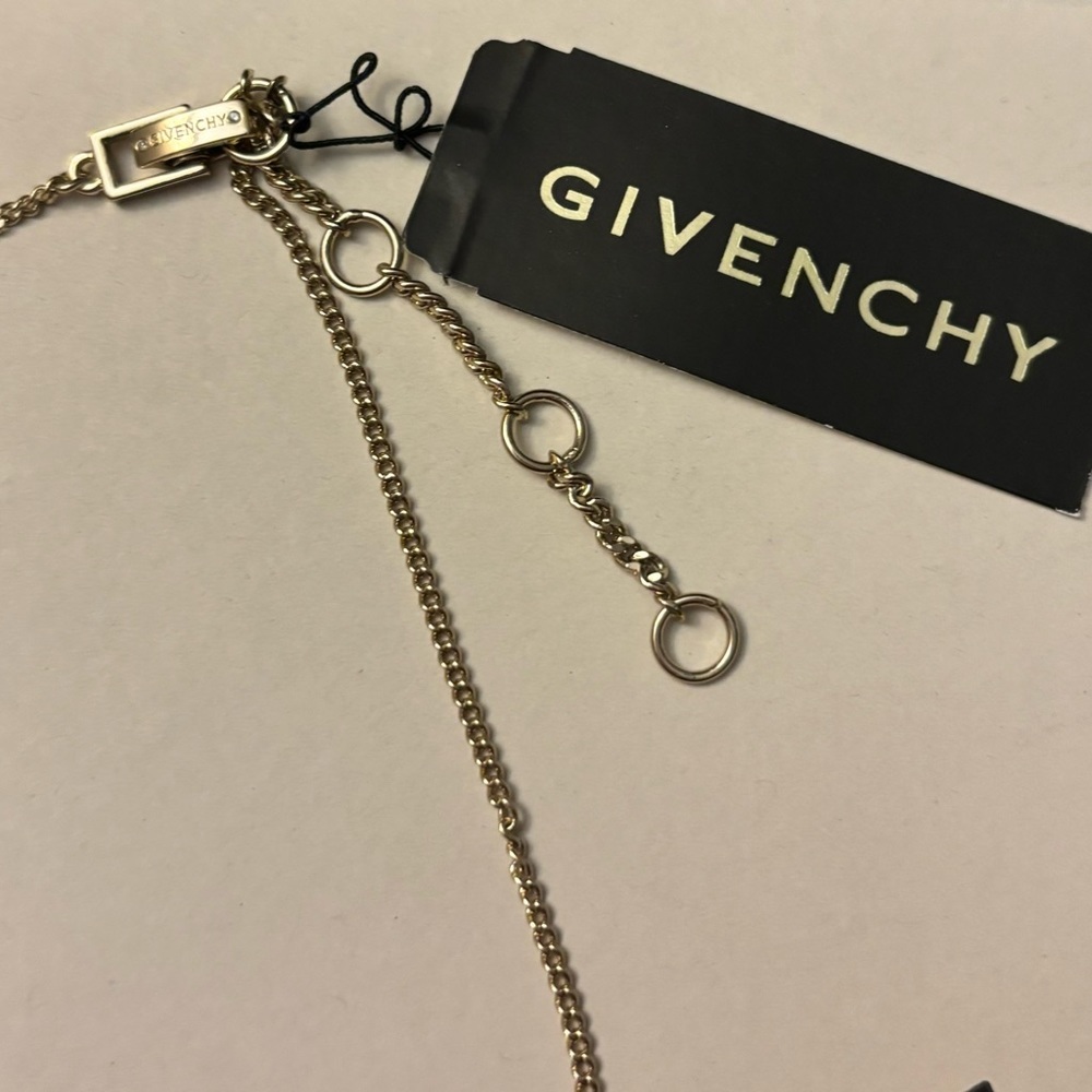 Givenchy Crystal Open Y Necklace Gold - Picture 3 of 6